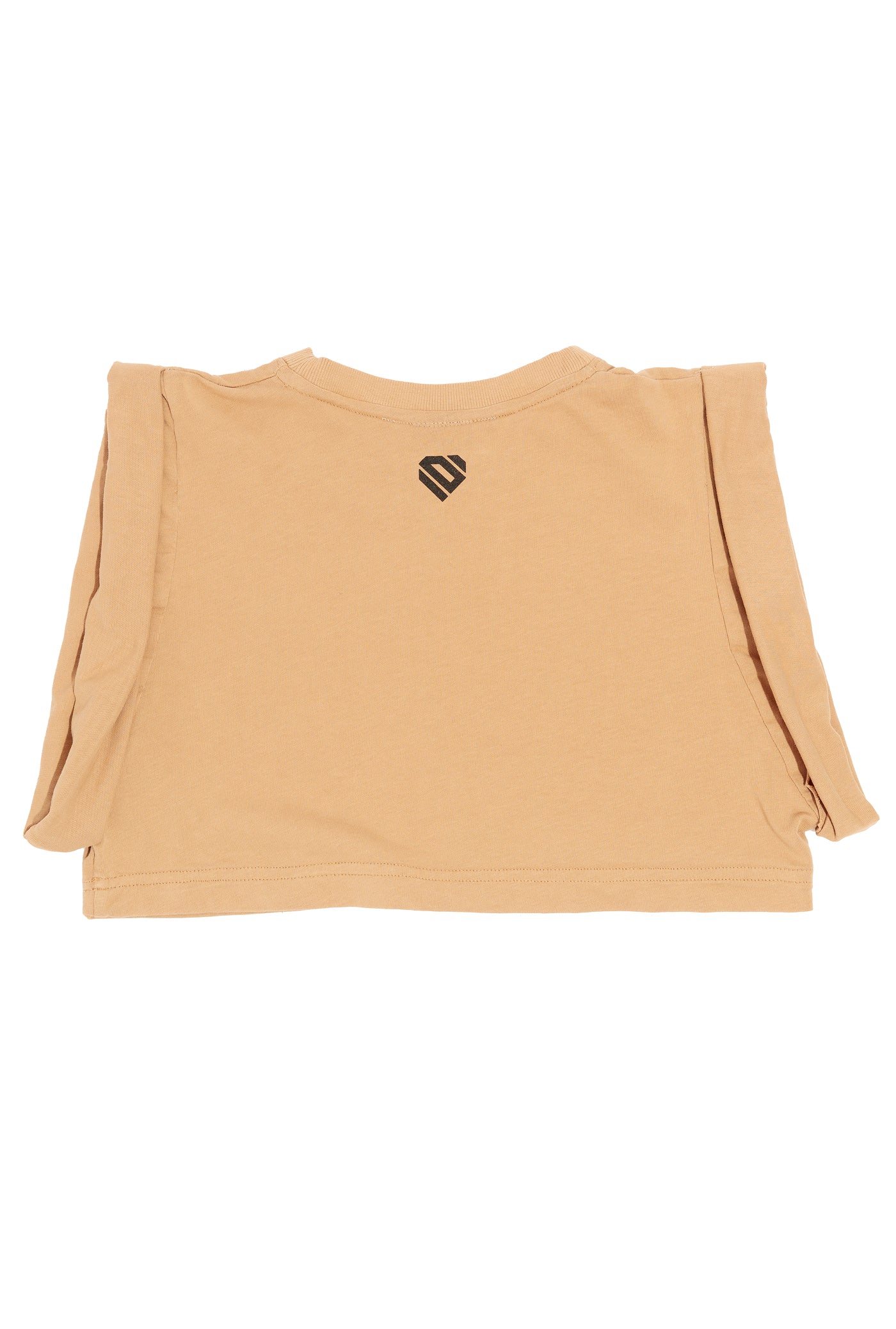 Camel Cotton Printed Crop Top