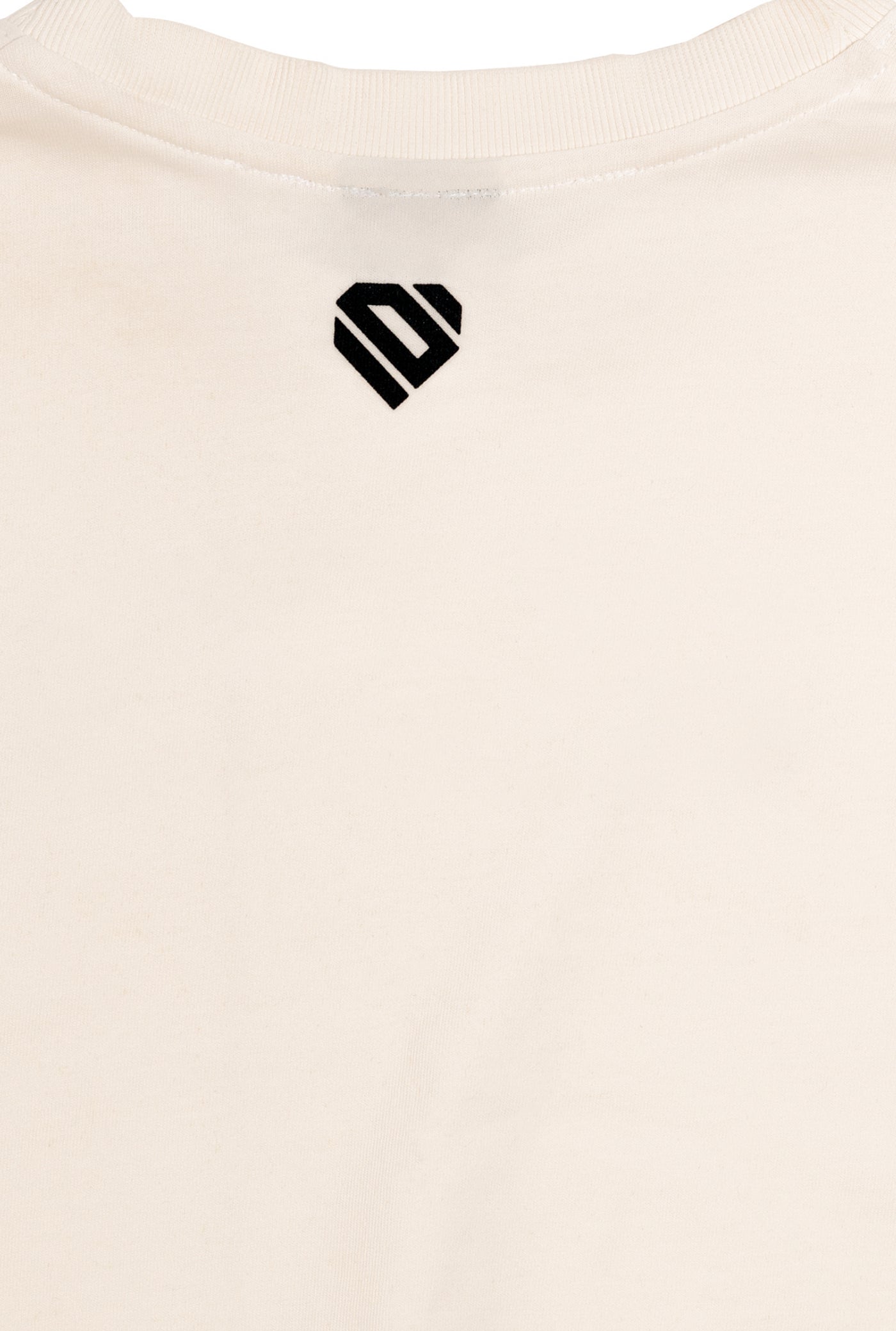 Off-White Cotton Crop Top Logo