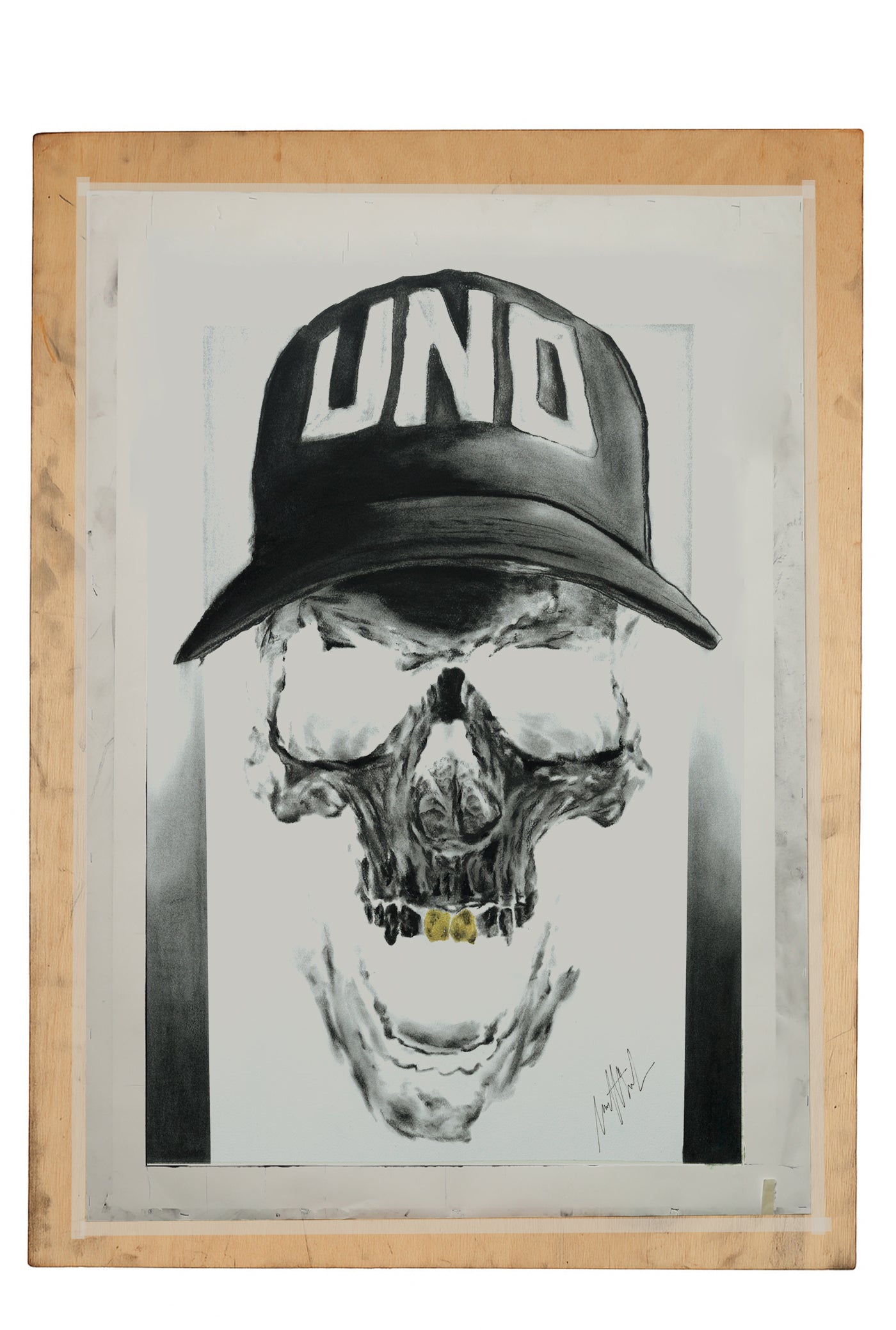 Obra original "Skull X" de Néstor Reinaldo