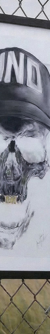 Obra original "Skull X" de Néstor Reinaldo