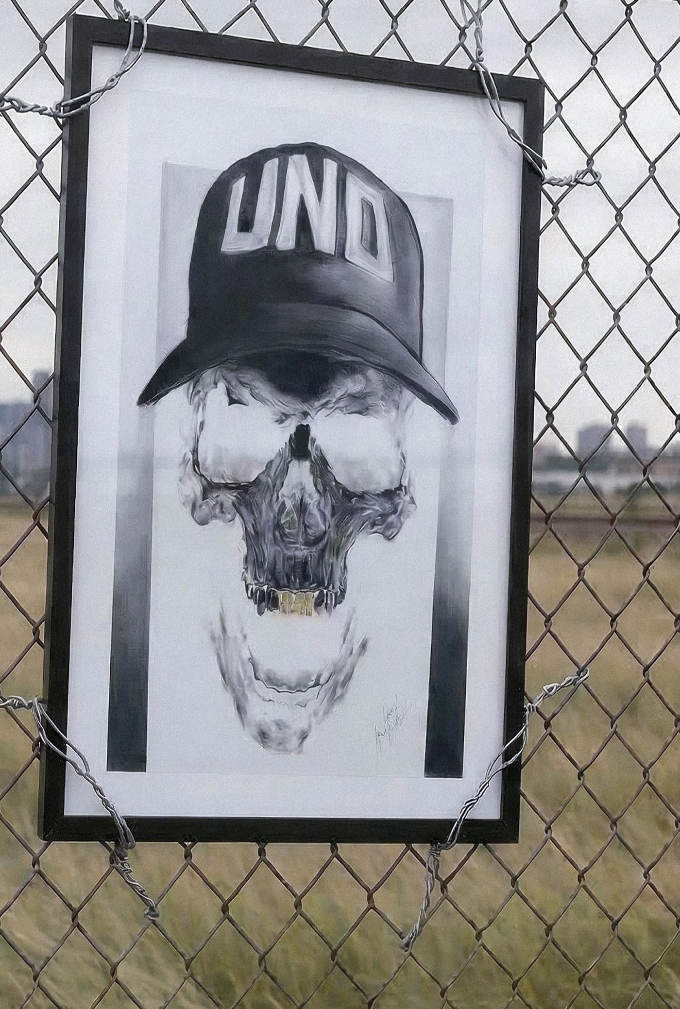 Obra original "Skull X" de Néstor Reinaldo