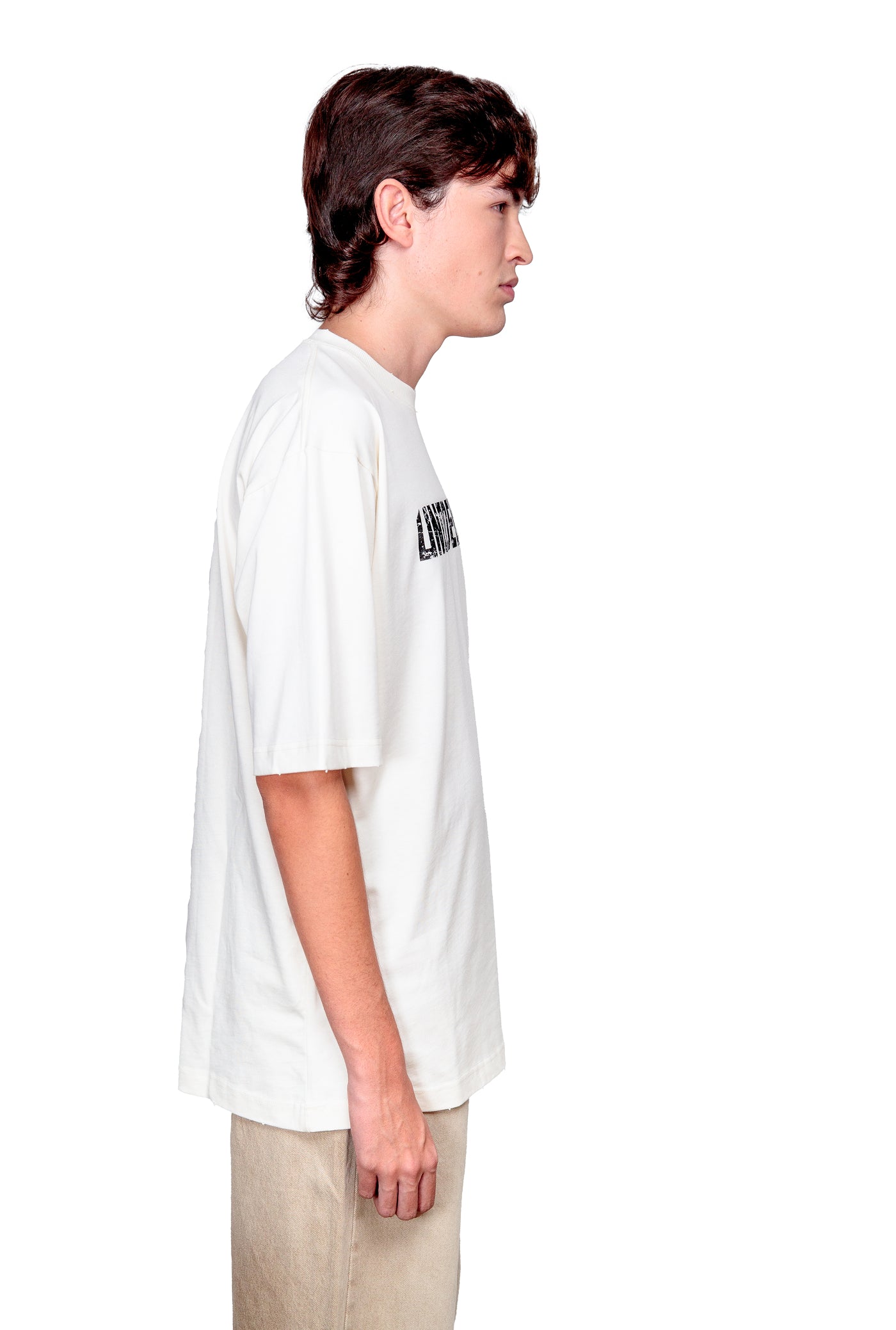 Off-white Cotton Printed Oversize T-Shirt