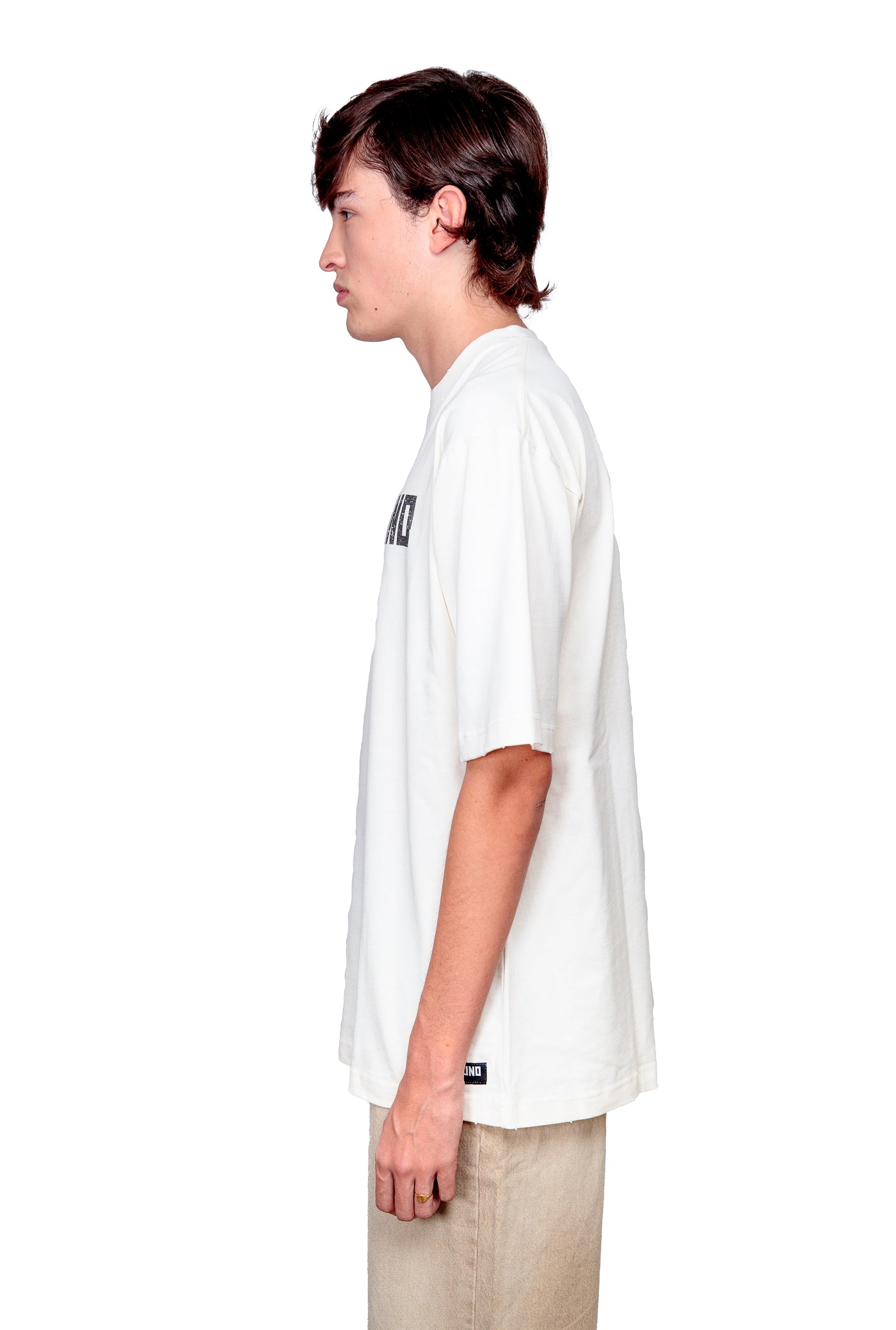 Off-white Cotton Printed Oversize T-Shirt