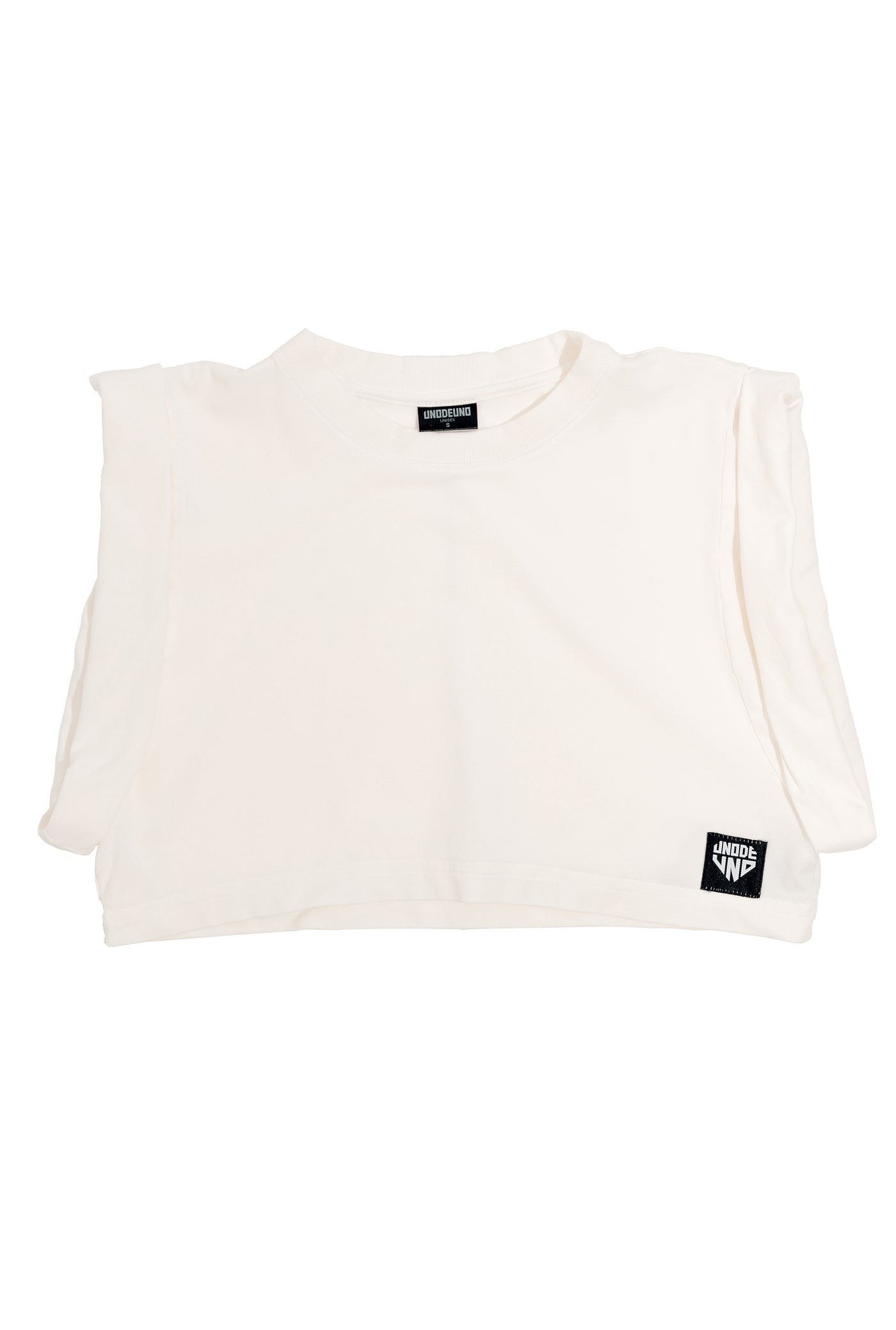 Off-white Cotton Crop Top