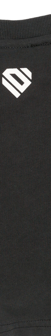 Anthracite Cotton Printed Crop Top