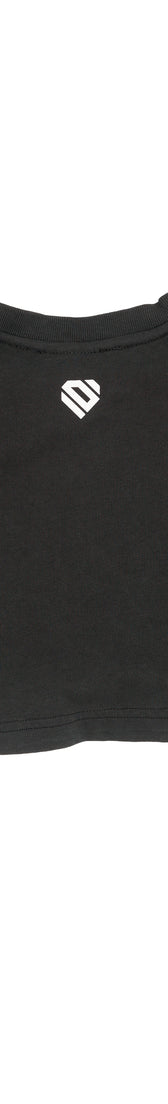 Anthracite Cotton Printed Crop Top