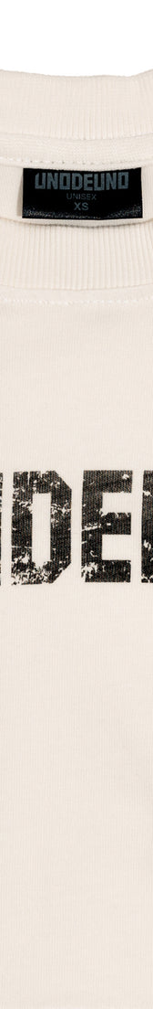 Off-white Cotton Printed Crop Top